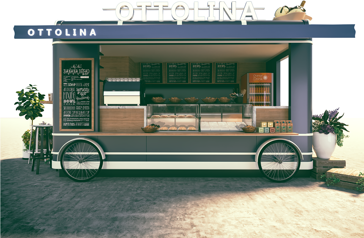 Food Truck - Ottolina Truck (1200x836), Png Download