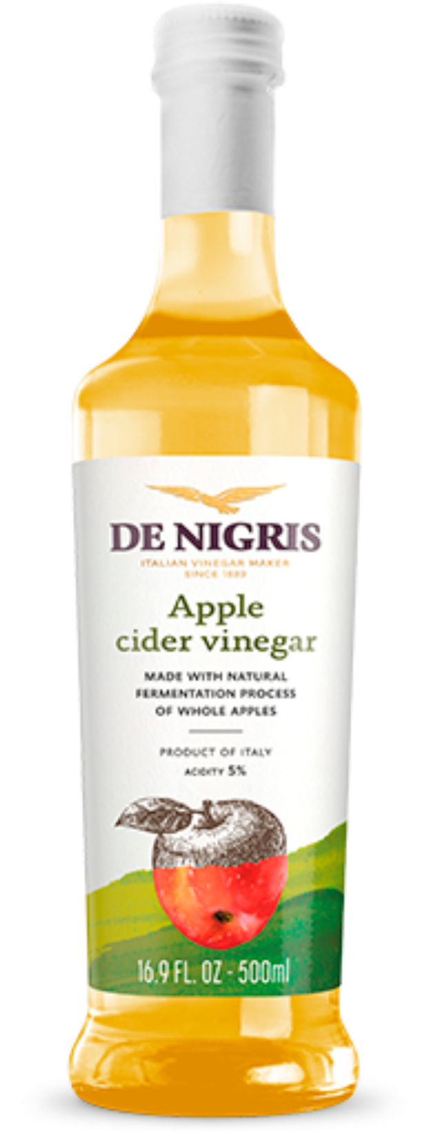 Apple Cider Vinegar - Glass Bottle (630x1800), Png Download