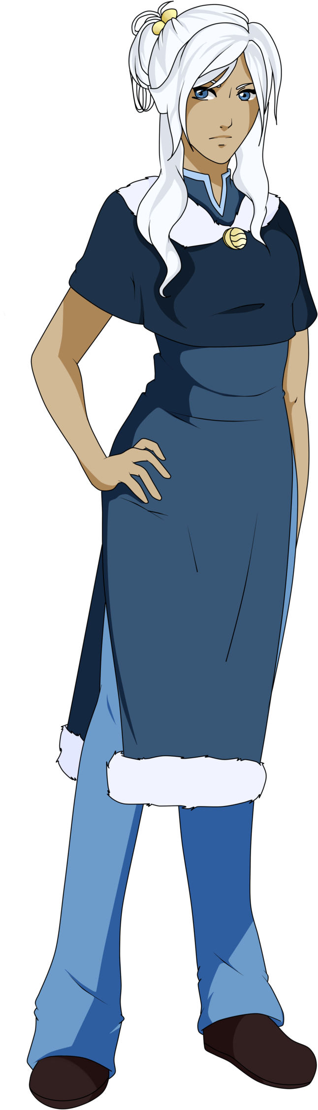 The Last Airbender Oc - Avatar The Last Airbender White Hair (1024x2352), Png Download