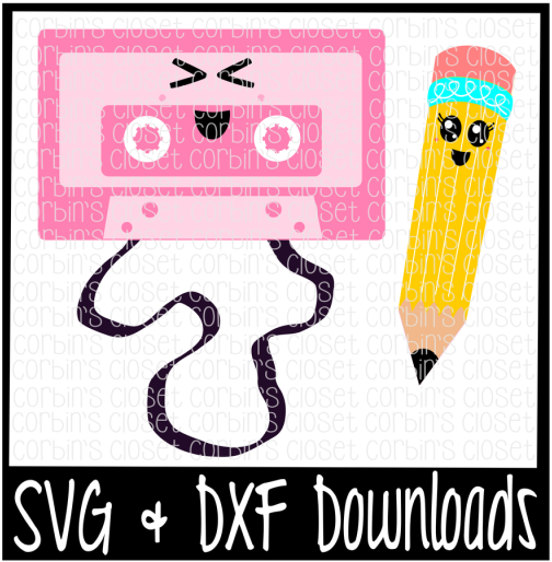 Free Kawaii Cassette And Pencil * Kawaii Pair Cutting - Momma Bear Baby Bear (800x532), Png Download