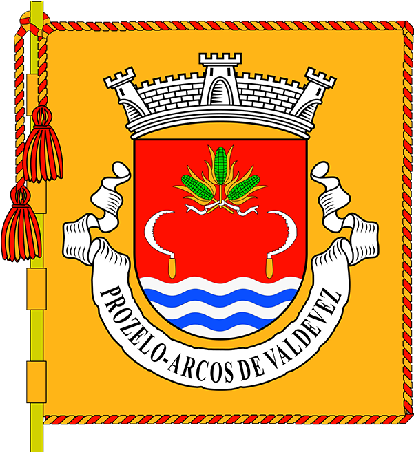 Escudo De Vermelho, Um Feixe De Três Espigas De Milho - Viana Do Castelo (608x656), Png Download