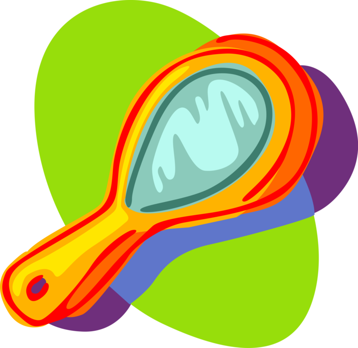 Vector Illustration Of Personal Grooming Makeup Mirror (719x700), Png Download