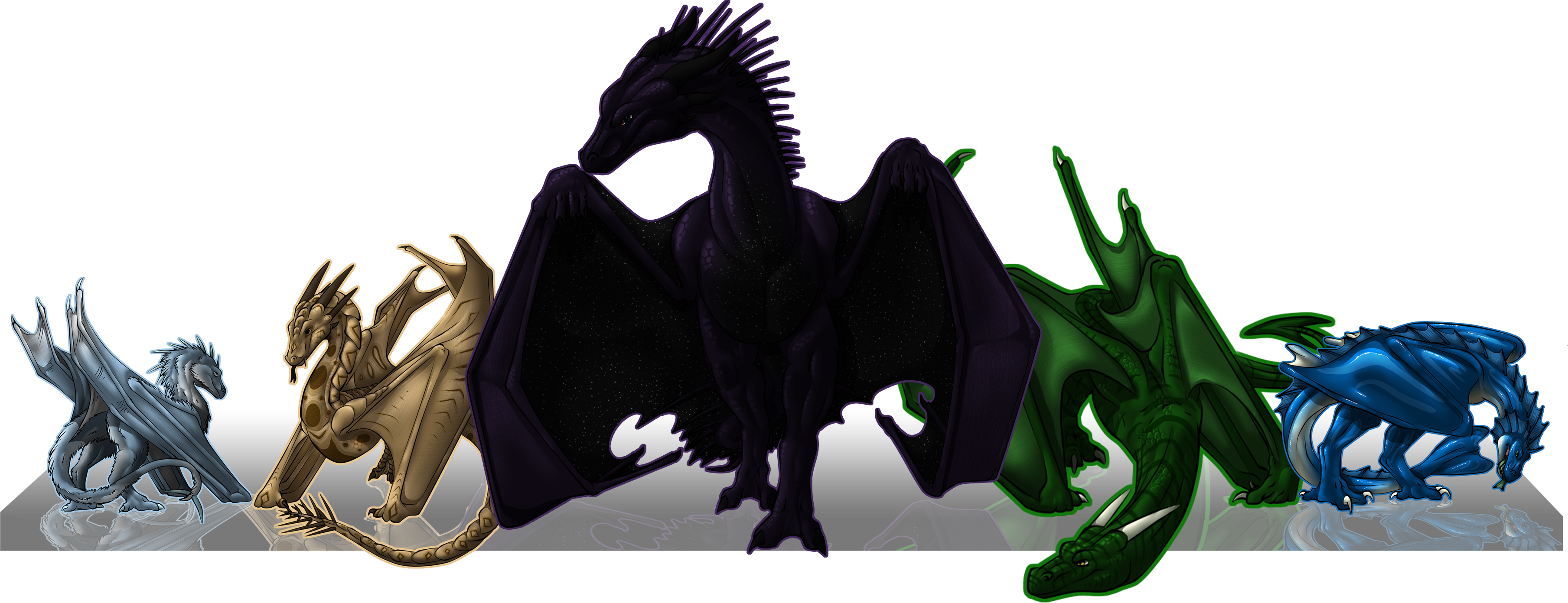 Wyverntitle - Dragon (3617x1392), Png Download