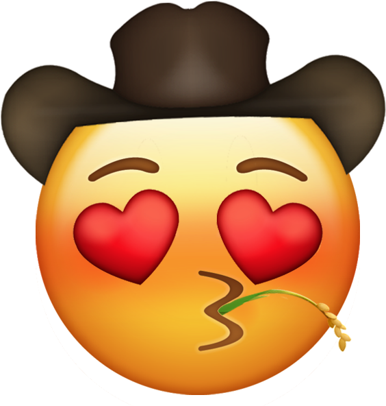Transparent Sad Cowboy Emoji (700x700), Png Download