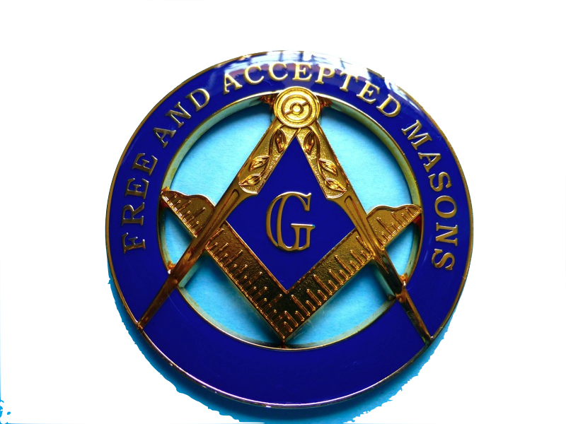 Blue Lodge Master Mason Cut Out F&am Alloy Zinc Car - Badge (800x600), Png Download