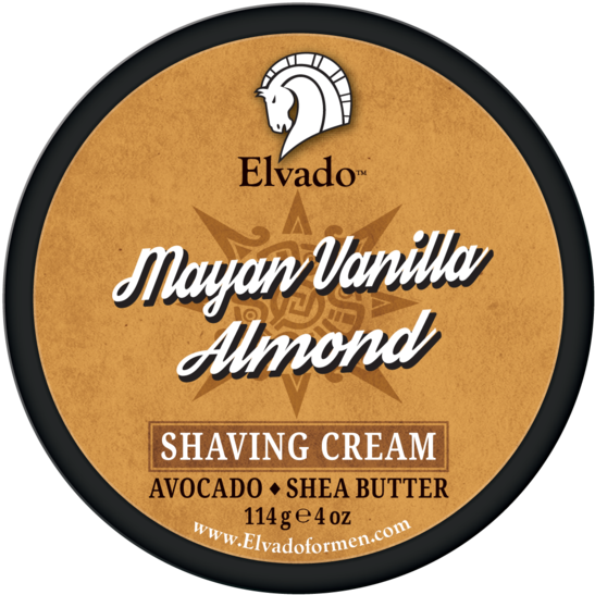 Elvado Shaving Cream Mayan Vanilla Almond - Label (600x600), Png Download