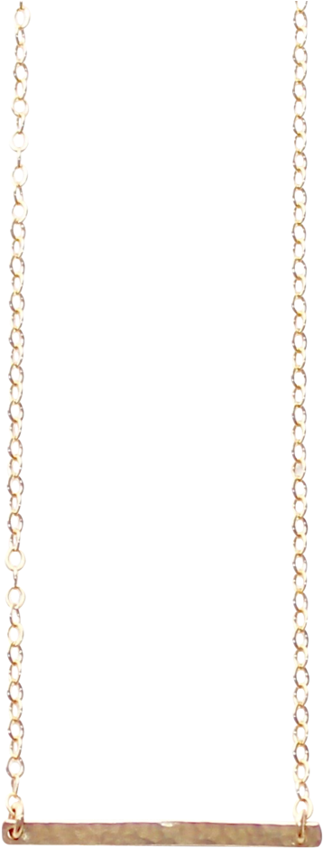 Hammered Bar Necklace - Chain (1024x1024), Png Download
