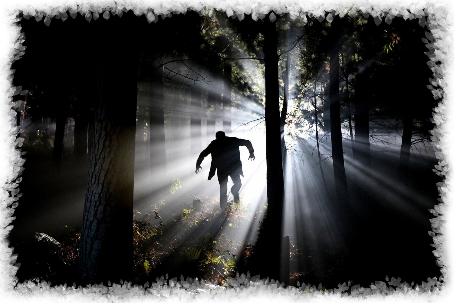 In 1813, Jacob Grimm Wrote Down This Spooky Story In - Man Running In Forest Night (1500x1000), Png Download