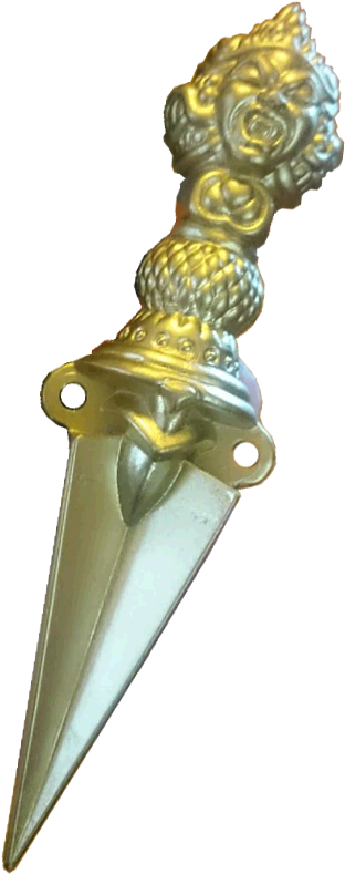 The Shadow Phurba Dagger Gold - Hunting Knife (365x844), Png Download