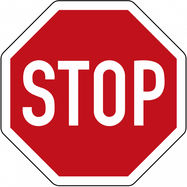 Stop - Stop Sign (740x740), Png Download