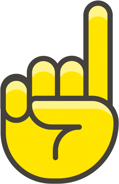 Index Pointing Up Emoji - Index Finger (866x650), Png Download