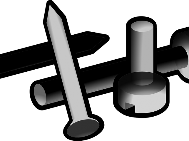 Nail Clipart Gray - Nail (640x480), Png Download