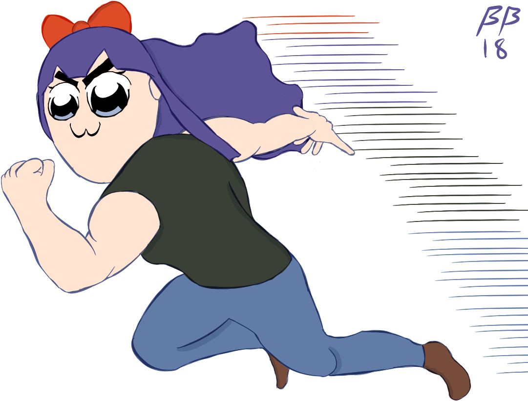 Pop Team Epic - Cartoon (1174x870), Png Download