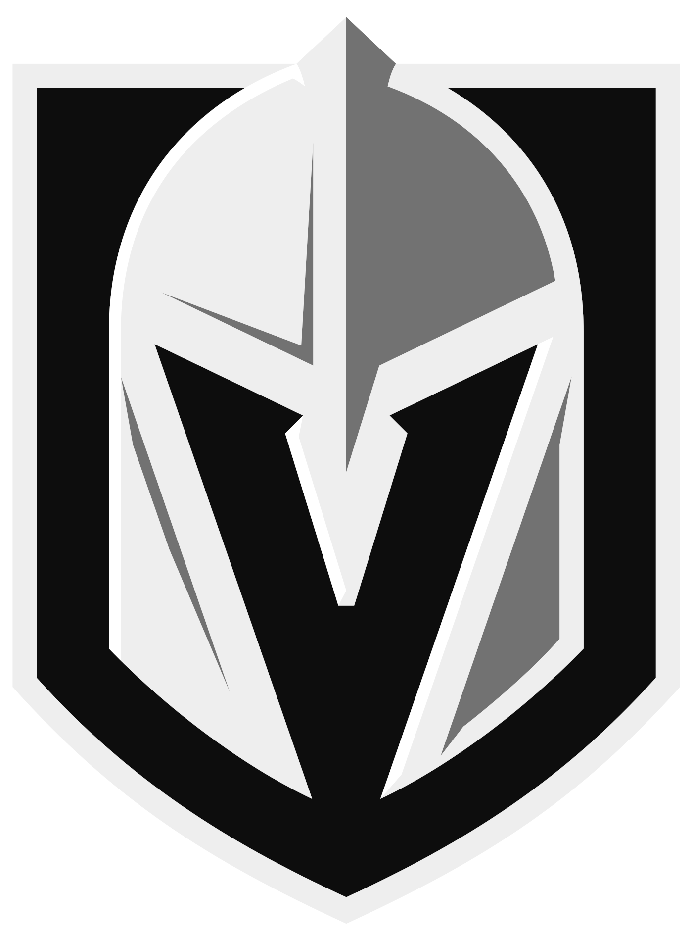 Vegas Golden Knights Logo Black & White Transparent - Golden Knights Logo Png (2200x2200), Png Download