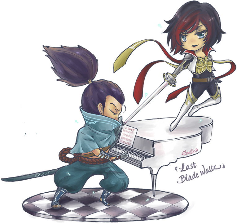 Yasuo X Fiora - Lol Yasuo X Fiora (800x759), Png Download