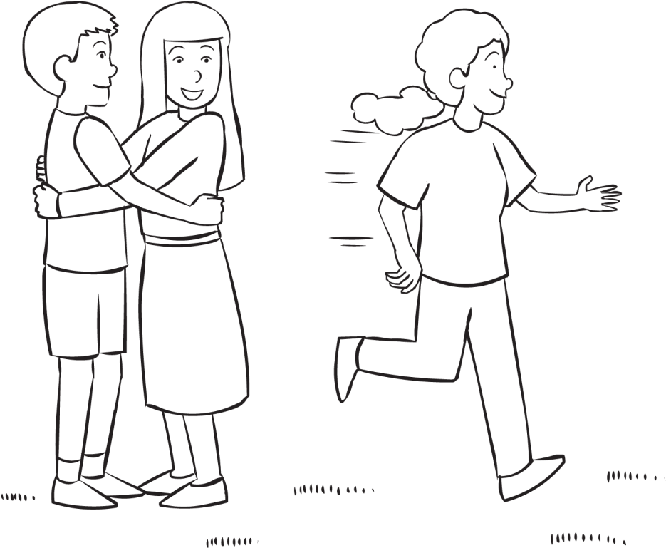 Hug Tag - Line Art (1024x768), Png Download