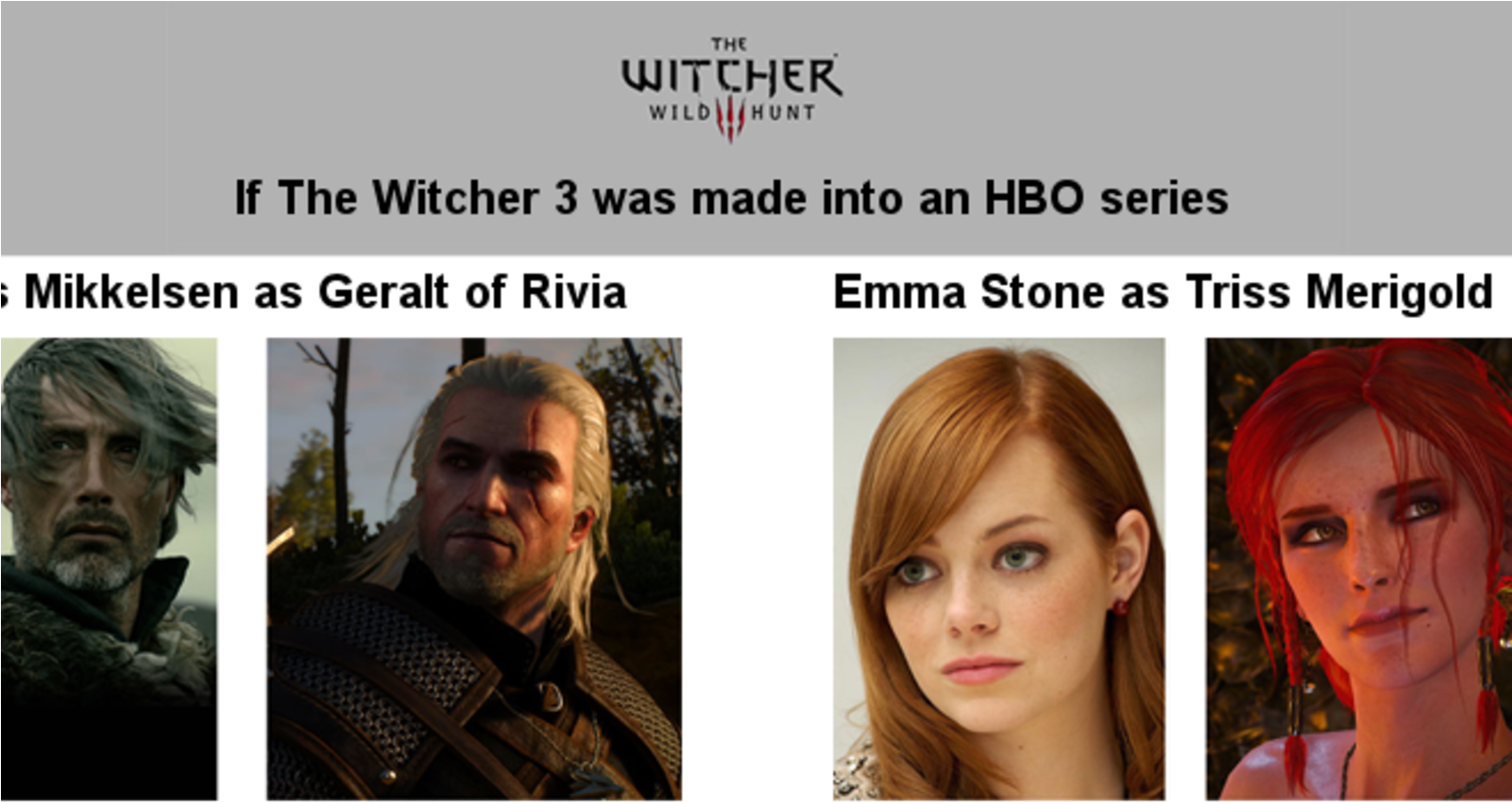 Mads Mikkelsen Witcher 3 (1600x900), Png Download