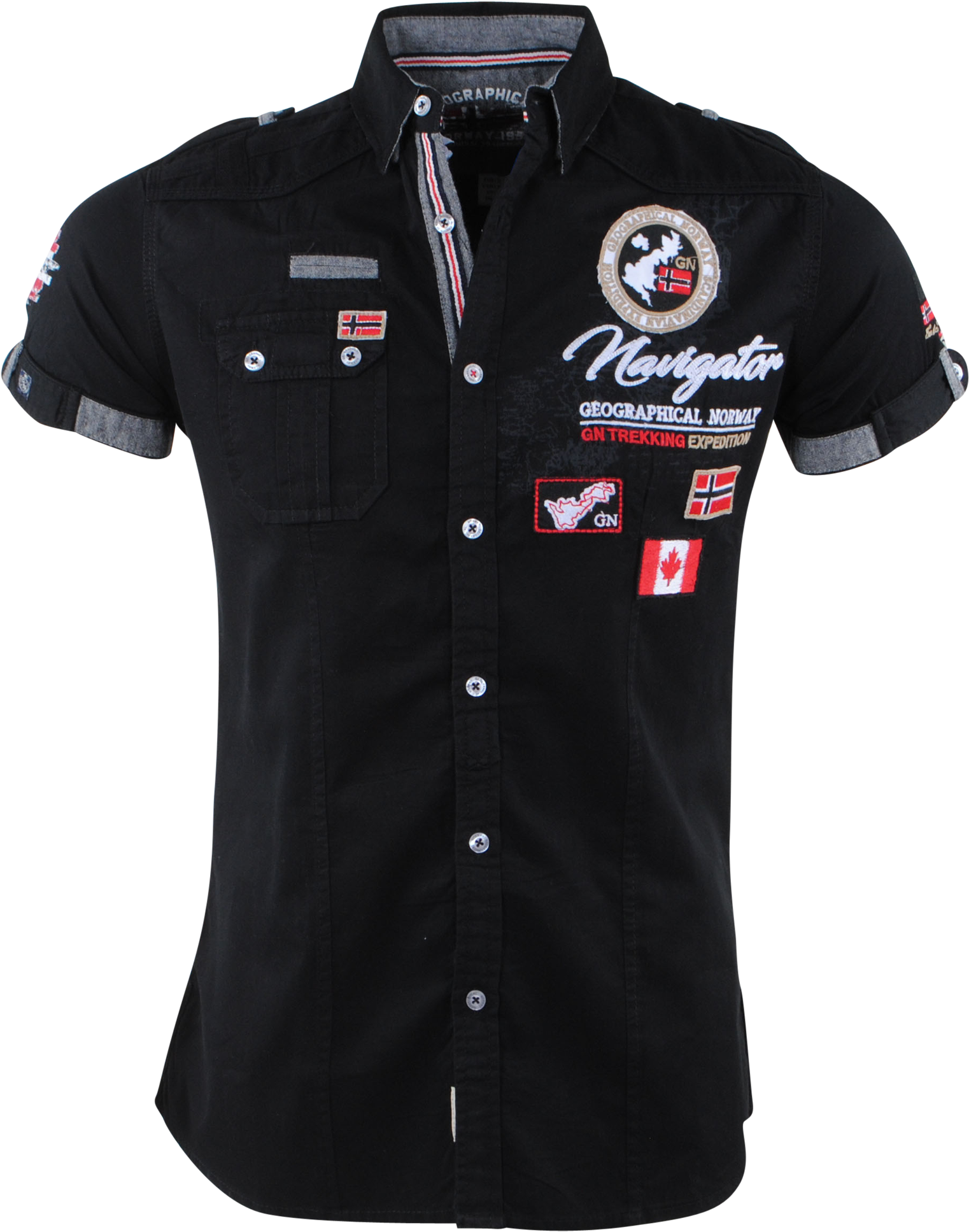 Men's Short Sleeve Shirt - Button (2000x2000), Png Download
