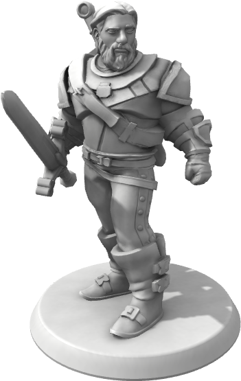 [oc] Witcher Mini From Heroforge - Figurine (1366x605), Png Download