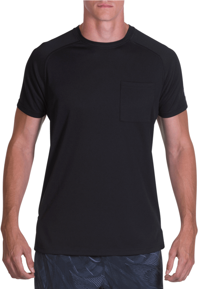 Division Pocket Performance Shirt - Fila T Shirt Grey (735x1000), Png Download