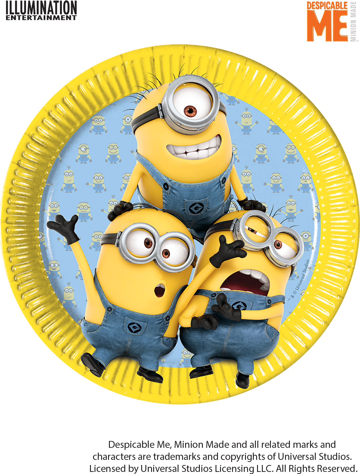 'minions' Birthday Party Paper Plates - Assiettes Minions (1200x1600), Png Download
