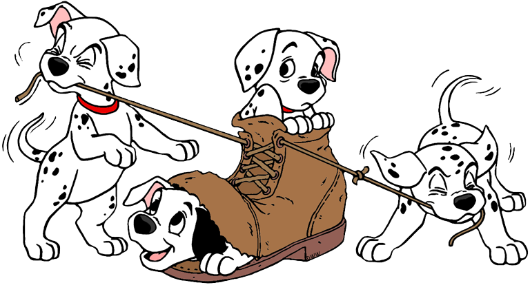 Puppy In Shoe - Cartoon (768x414), Png Download