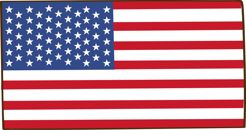 American Flag Cartoon - Night Vision American Flag (961x510), Png Download