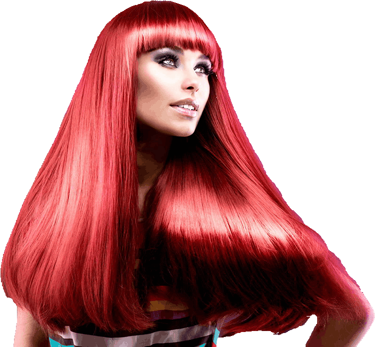 Utopia Hair - Modelo De Cabello Rojo (910x721), Png Download