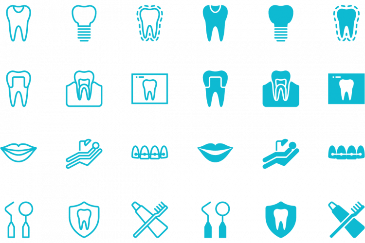 Dental Icon Set 2 - 歯科 アイコン (750x500), Png Download