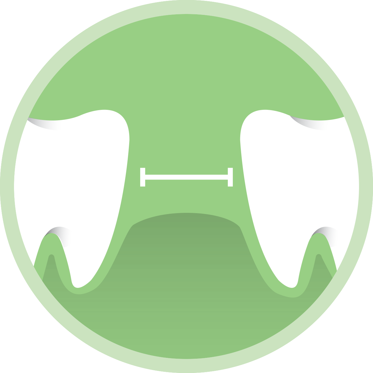Gap Teeth Icon - Circle (1253x1253), Png Download