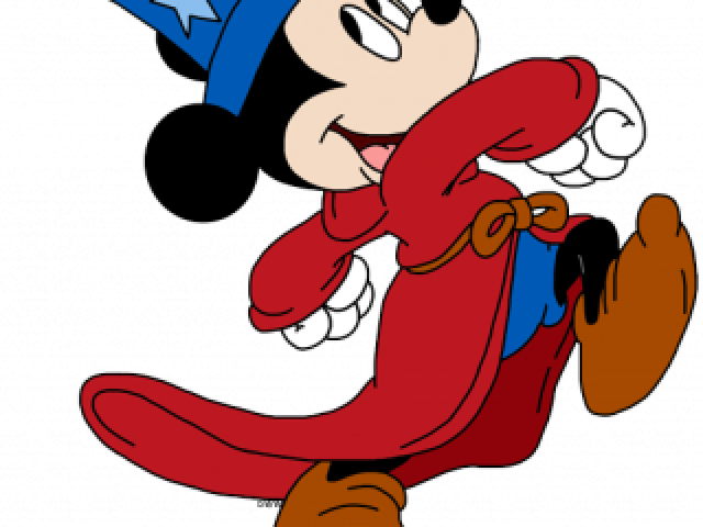 Sorcerer Clipart Fantasia - Clipart Mickey Mouse Sorcerer (640x480), Png Download