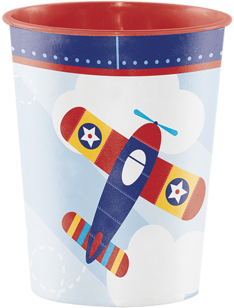 Airplane Flyer 16 Oz Hard Plastic Keepsake Cup - Airplane (600x600), Png Download