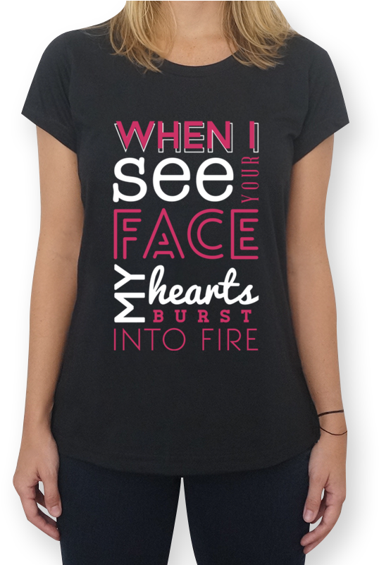 Camiseta Hearts Burst Into Fire De Barbara Câmarana - T-shirt (800x800), Png Download