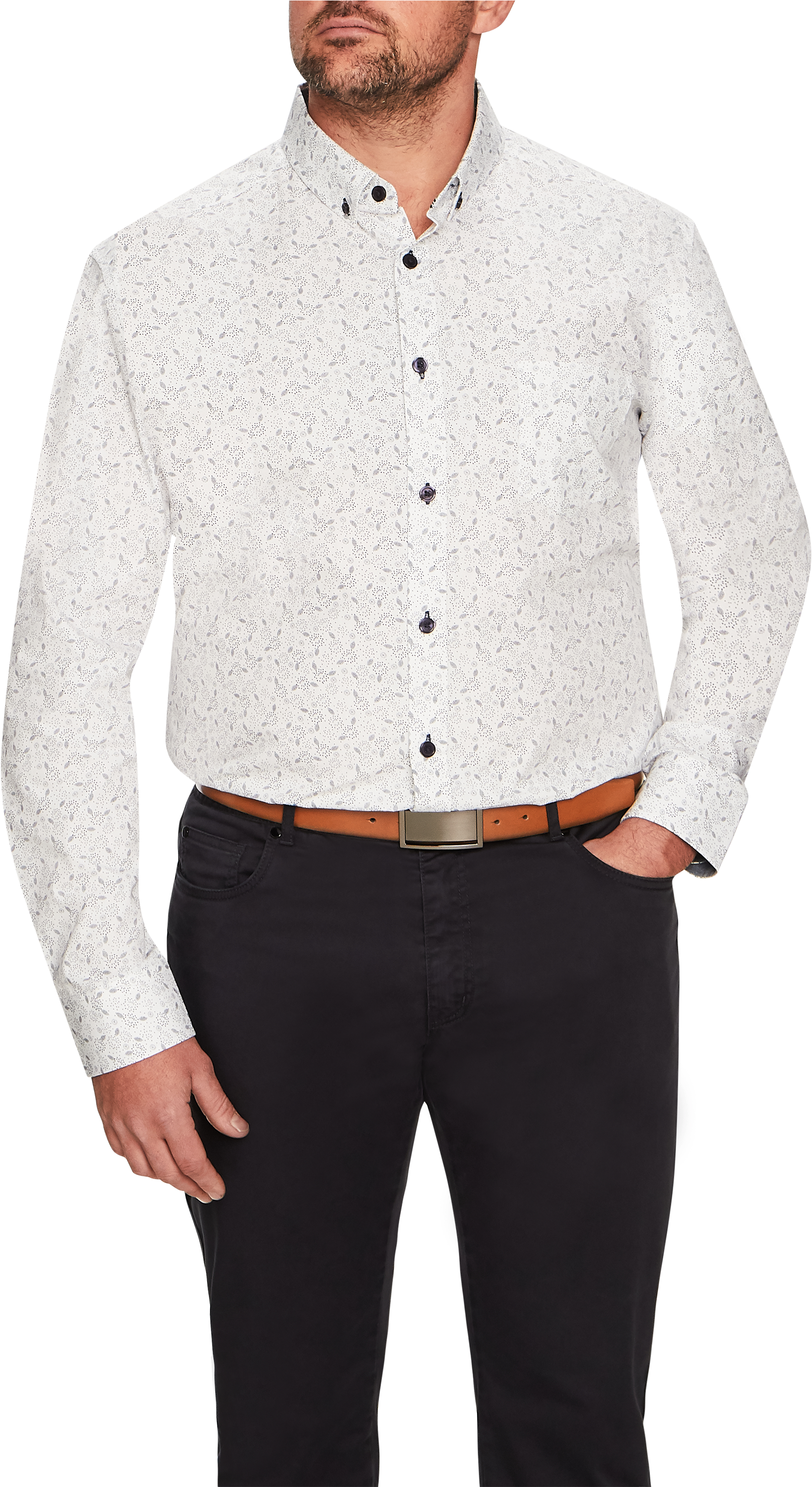 Sky Aster Print Shirt - Cardigan (3000x3000), Png Download