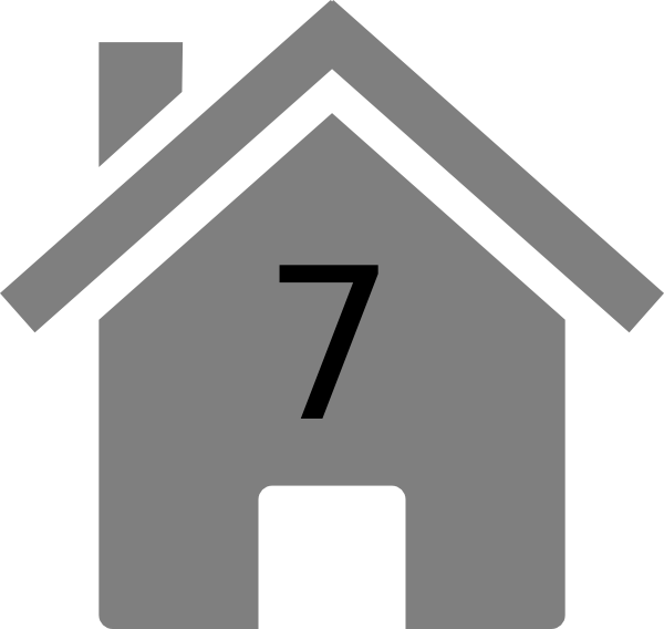 Seven Gray House Png (600x568), Png Download