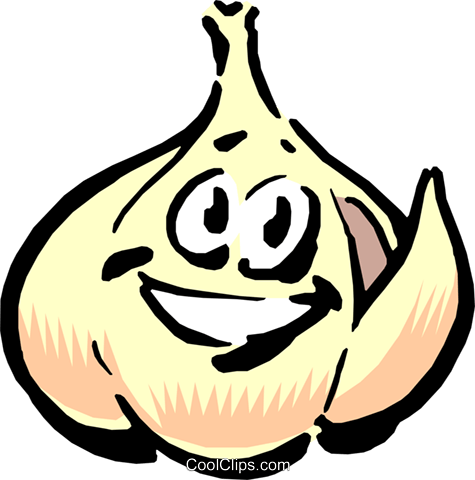 Cartoon Garlic Royalty Free Vector Clip Art Illustration - Cartoon Garlic Clove (475x480), Png Download