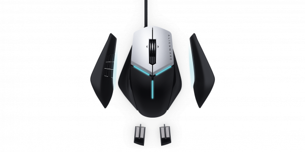 Alienware E3 Elite Gaming Mouse - Alienware Advanced Gaming Mouse Aw558 (602x301), Png Download