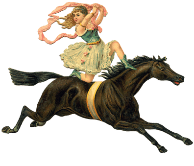 Victorian Girl Horse - Enjoy The Ride Horse (400x400), Png Download