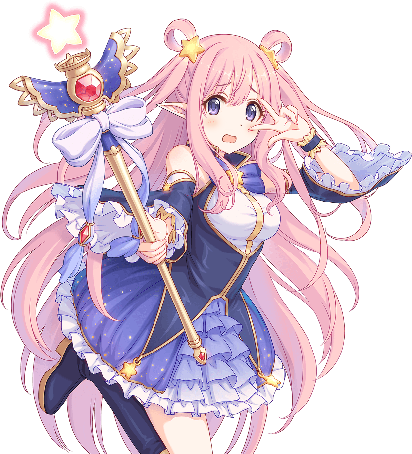 Pop Elf Staff Kashiwazaki Hatsune Rare Start 0 Sad - Princess Connect Re Dive (1000x1000), Png Download