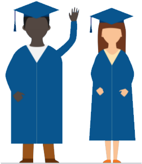 Cap And Gown - Uniform De Graduados (377x330), Png Download