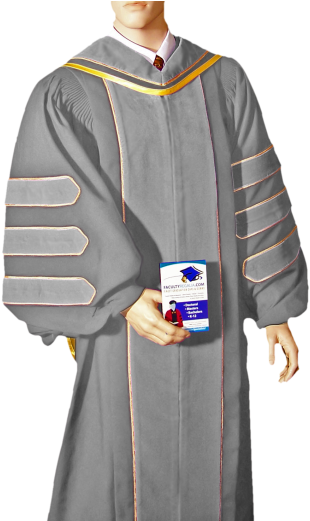 Gown - Grey Cap And Gown (318x520), Png Download