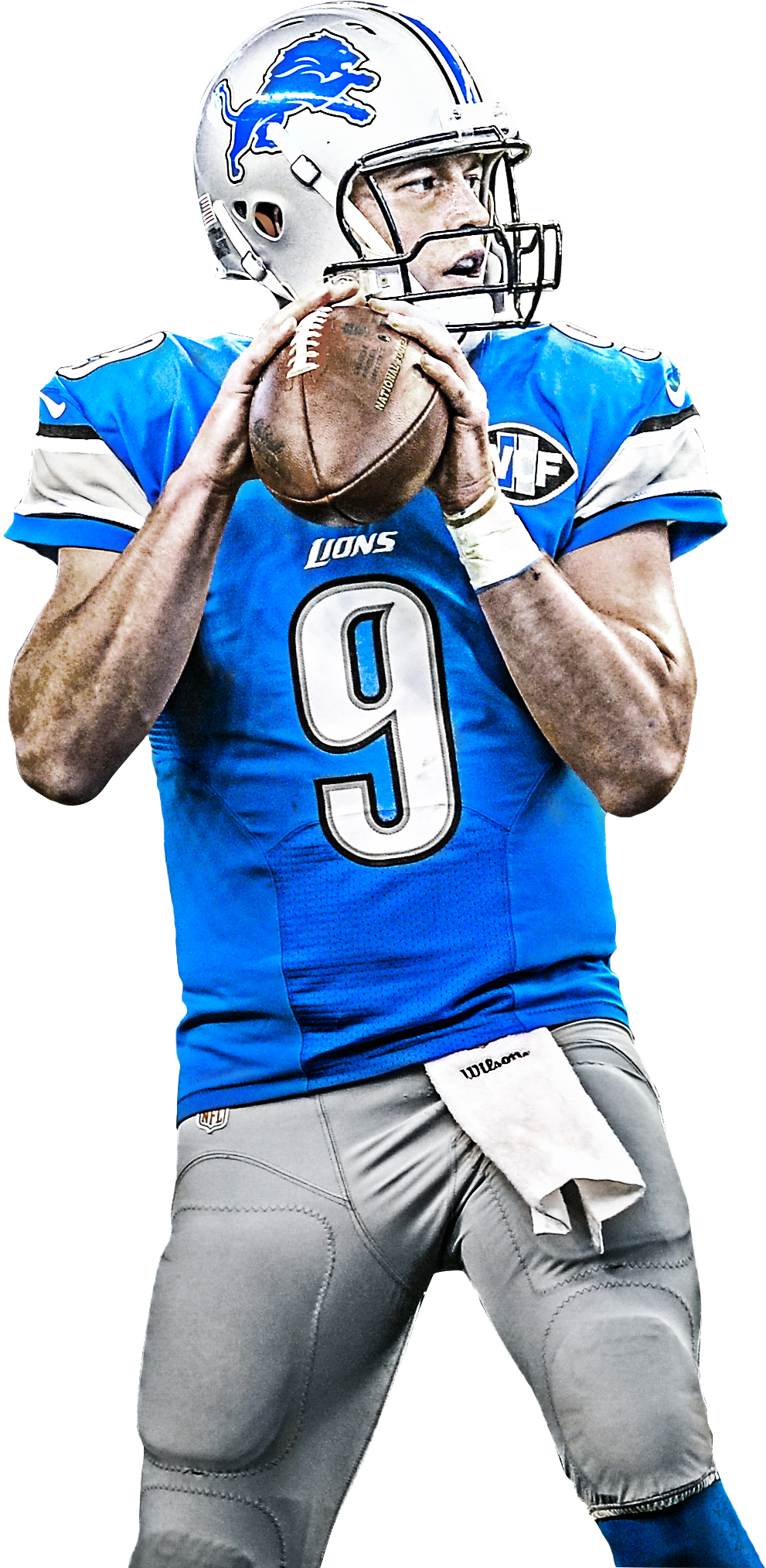 Detroit Lions Fan Factor - Detroit Lions Player Png (1095x2113), Png Download