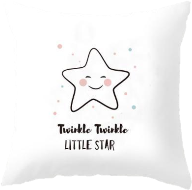 Twinkle Little Star - Throw Pillow (414x411), Png Download