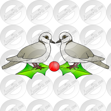 Two Turtle Doves Picture For Classroom / Therapy Use - Pigeons And Doves (380x380), Png Download