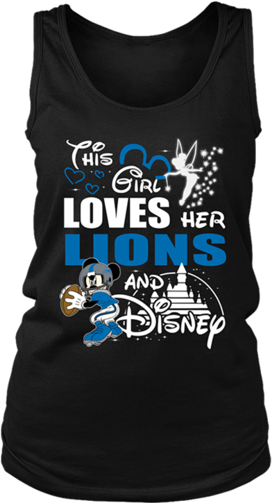 This Girl Loves Her Detroit Lions And Mickey Disney - Detroit (600x600), Png Download