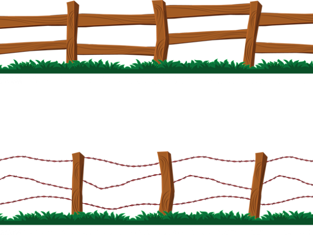 Original - Farm Fence Clipart (640x480), Png Download
