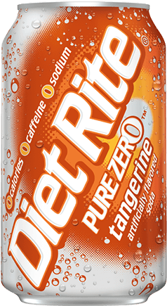Diet Rite Tangerine Soda - Diet Rite Tangerine (250x500), Png Download