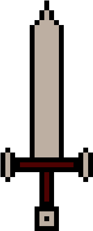 Espada Mamalona - Rusty Sword Pixel Art (250x490), Png Download