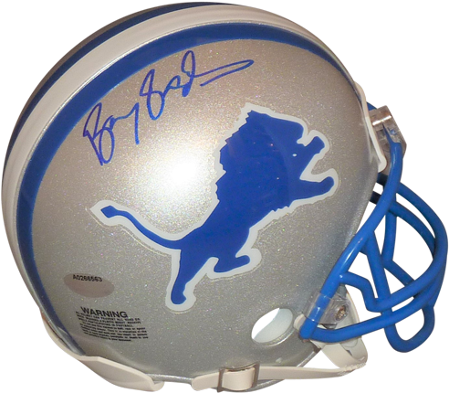 Autographed Barry Sanders Helmet - Auth Proline 13089 (500x500), Png Download