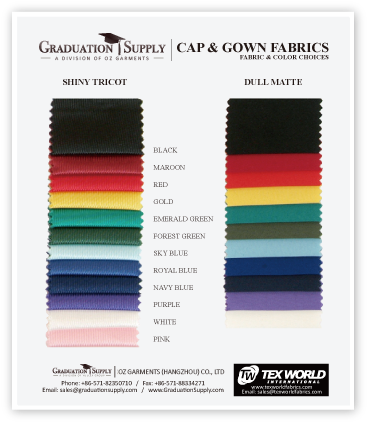 Materials / Charts - Graduation Gown Materials (372x428), Png Download